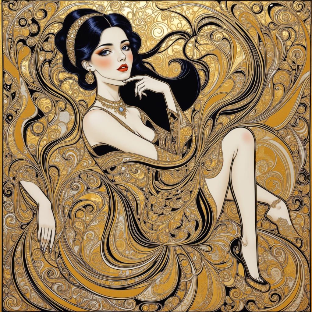 Elegant Fantasy Landscape in Watercolor Style