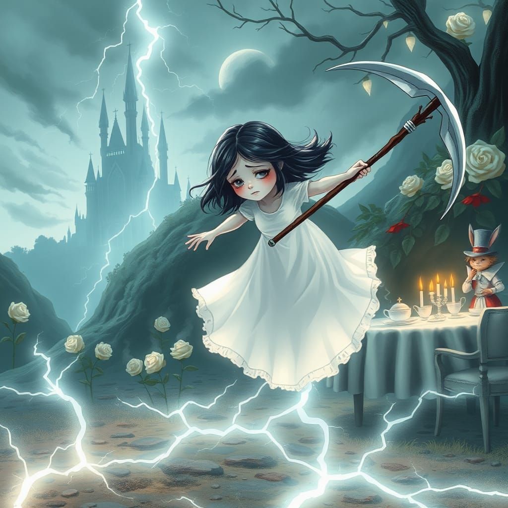 Ethereal Ghost Woman in Wonderland Battle