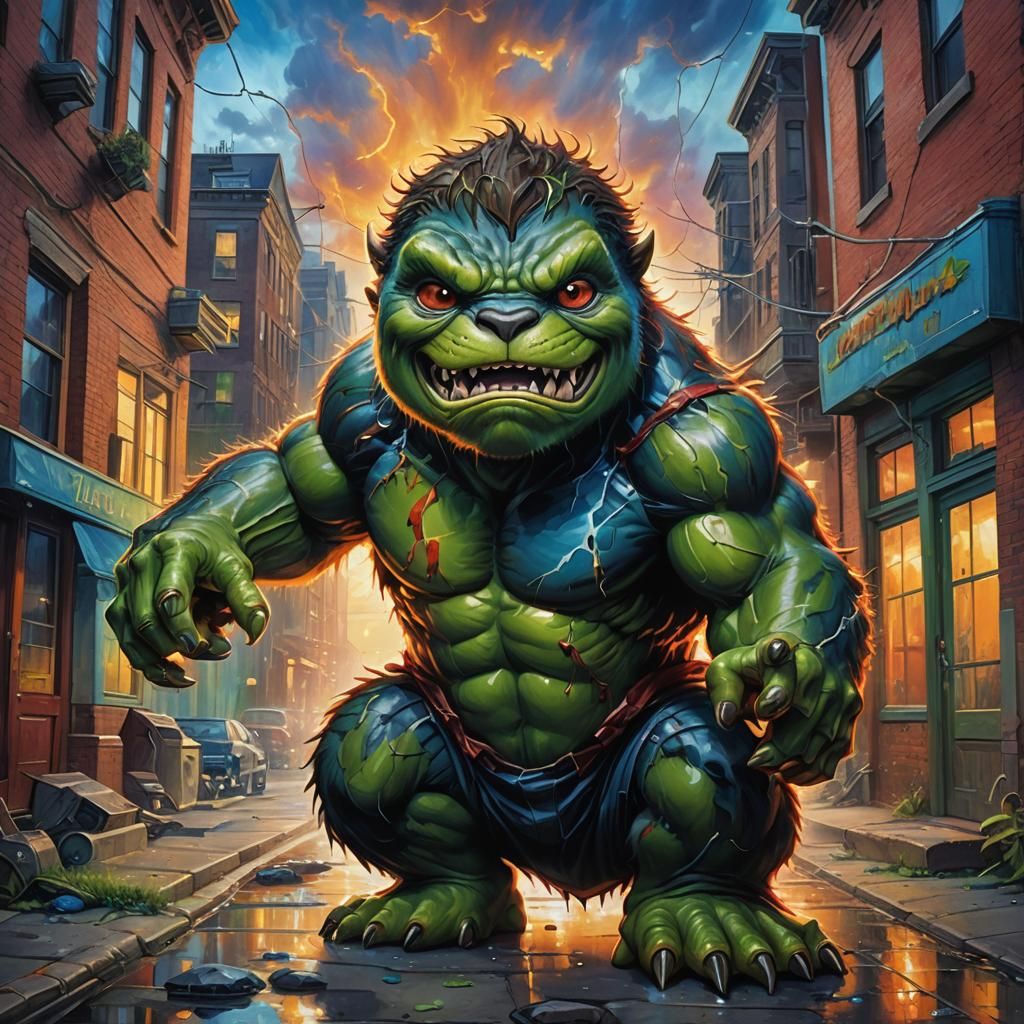 Animals as Superheroes Otter Hulk