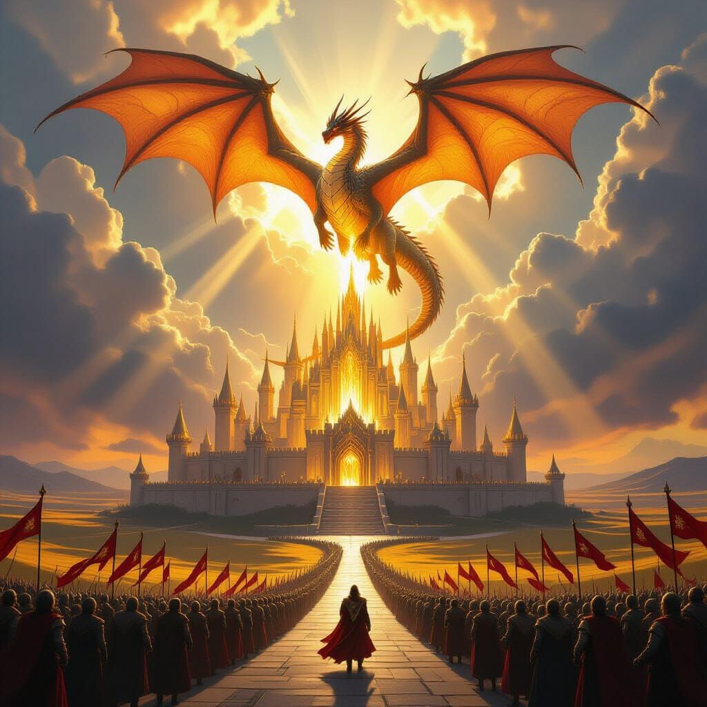 Golden Kingdom with Crystal Palace & Fire Dragon