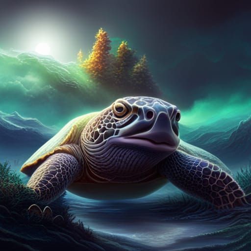 Marijuana Turtle: Epic Cinematic Digital Art