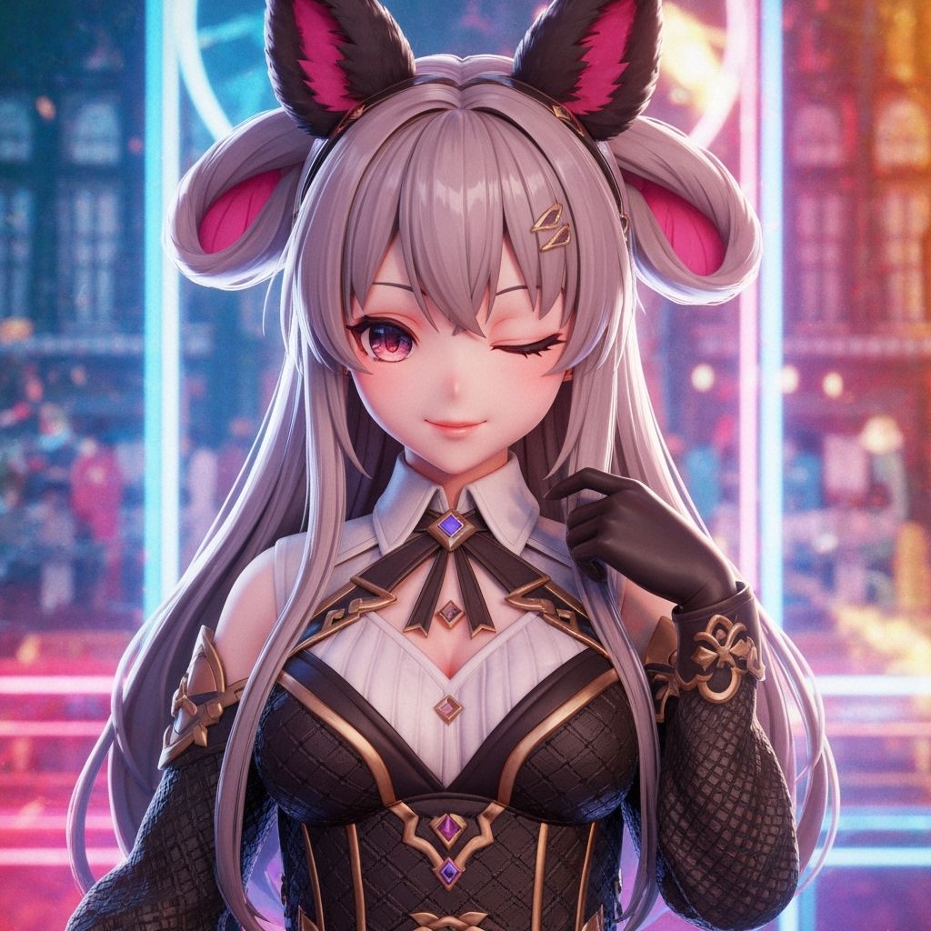 Boosette in High Fashion, Anime-Inspired 3D Art