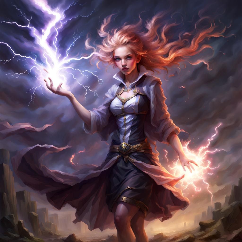 Fae Magic Lightning Creates Explosive Energy