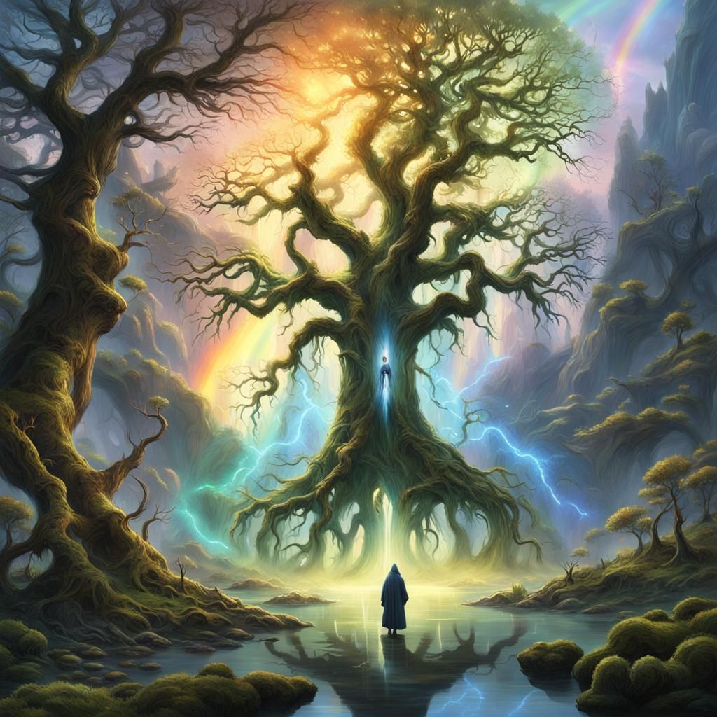 Fantastical Enchanted Valley at Twilight