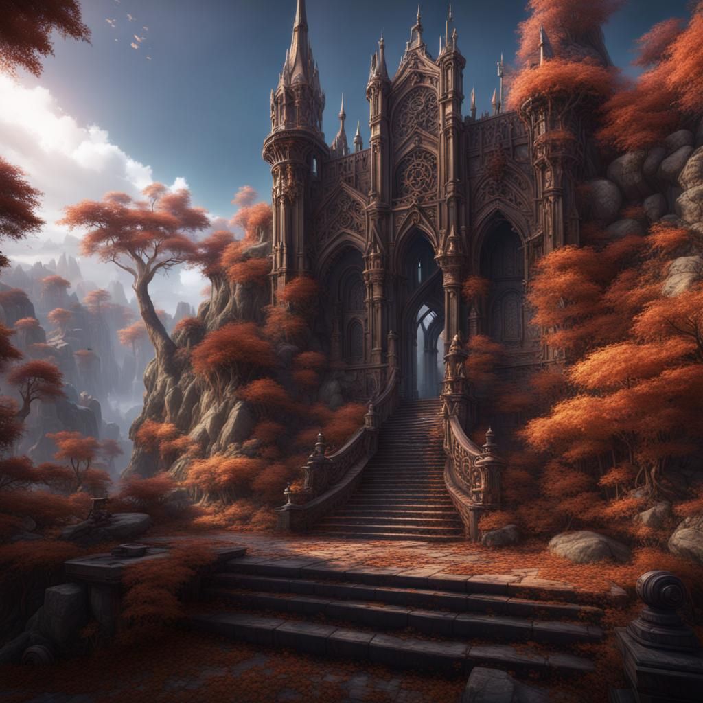 Fantastical Castle Concept Art in Deep Color