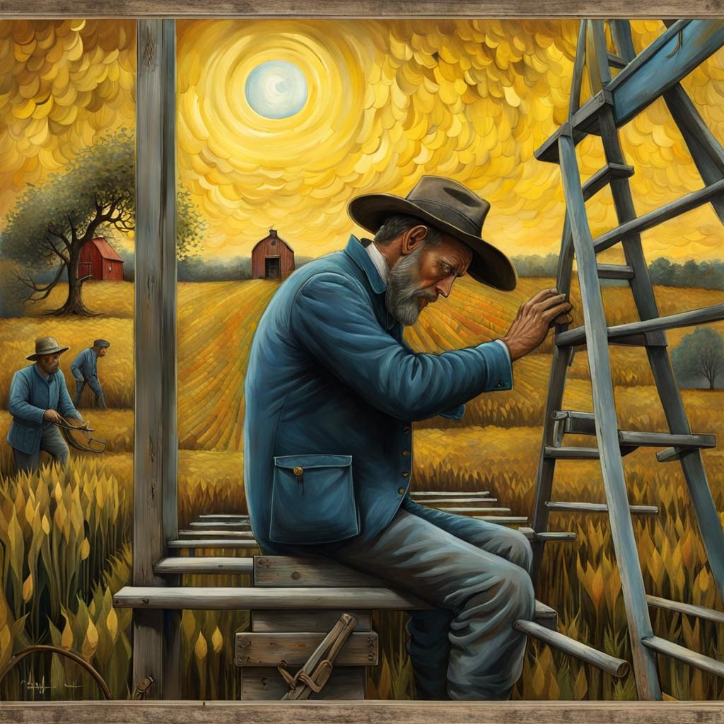 Farm Living Essence: Digital Painting in Hyperrealism Style