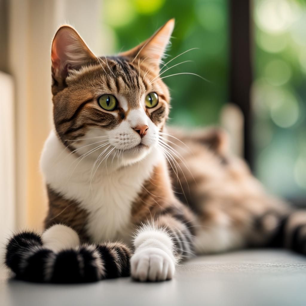 Cats in Professional Photography Style with Bokeh
