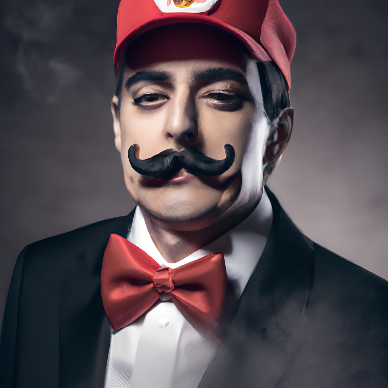 Super Mario as The Godfather Portrait