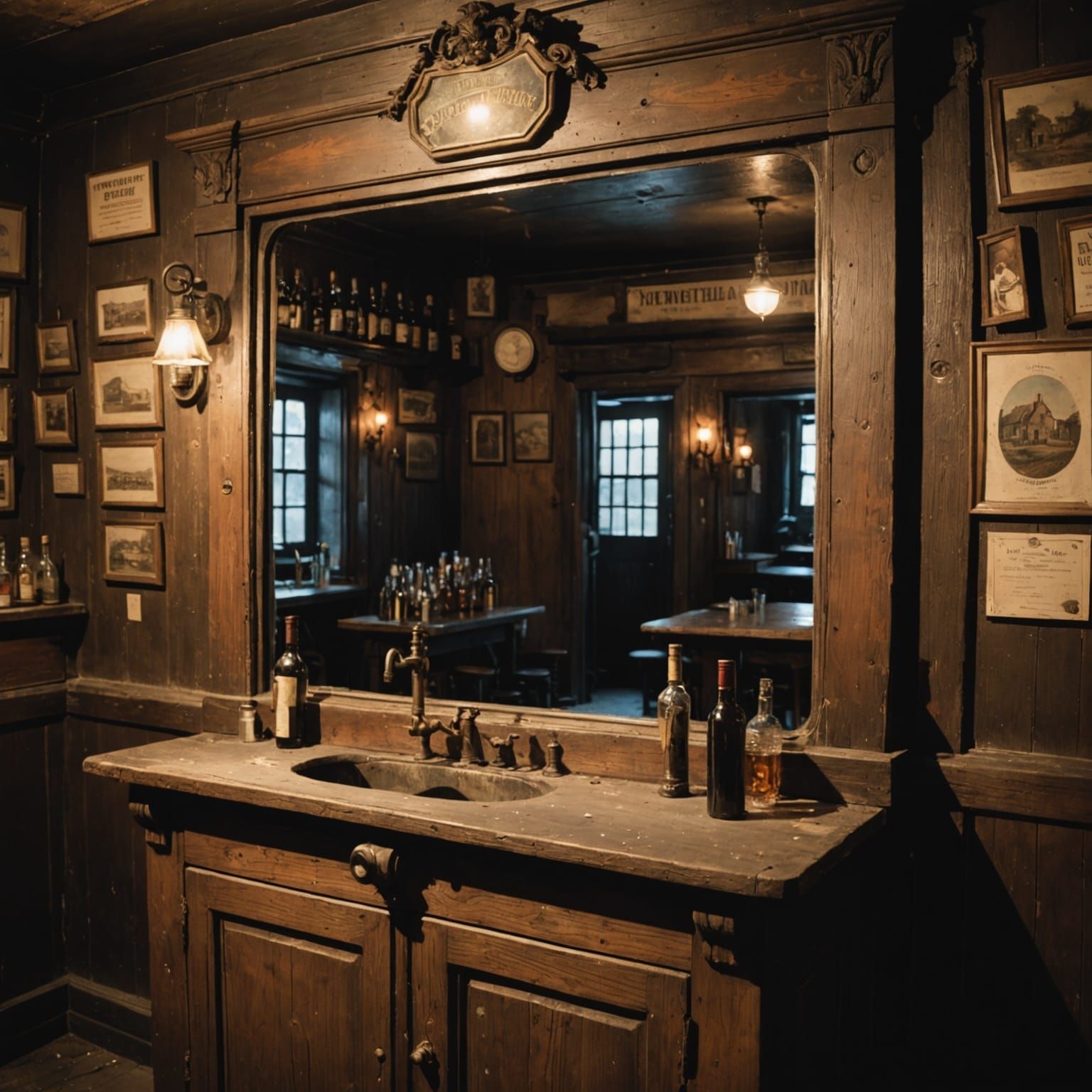 Tavern Mirror Door: An AI-Generated Interior