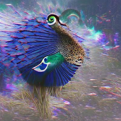 Majestic Peacock Displaying Vibrant Plumage