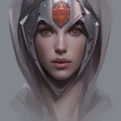 Knight Templar Portrait in Hyperdetailed Style