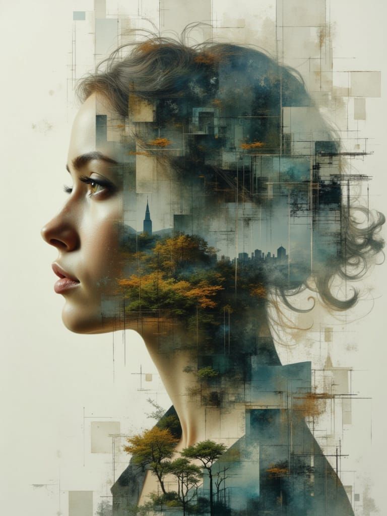 Fragmented Human Figure in Dreamy-Blur Anti-Portrait