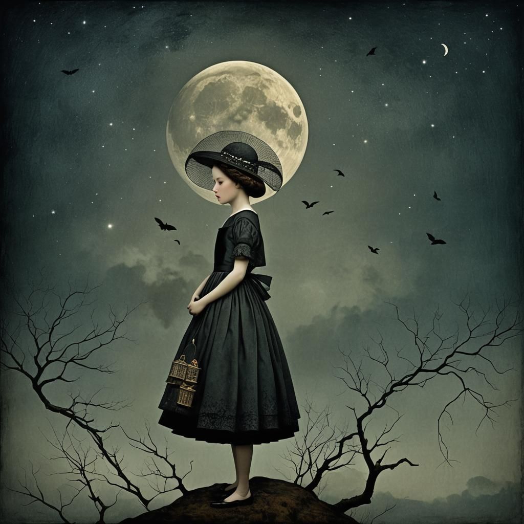 Dark Moon Surreal Dreamscape