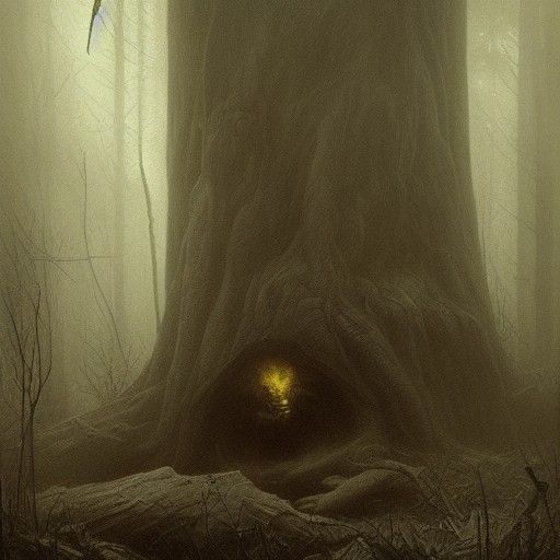 Horror Winnie the Pooh in Dead Forest