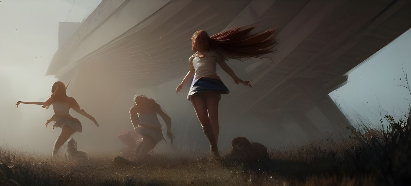 Emotionally Torn Girl in Dramatic Digital Art