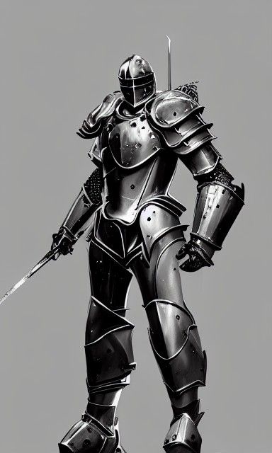 Paladin Knight in Shining Armor Portrait