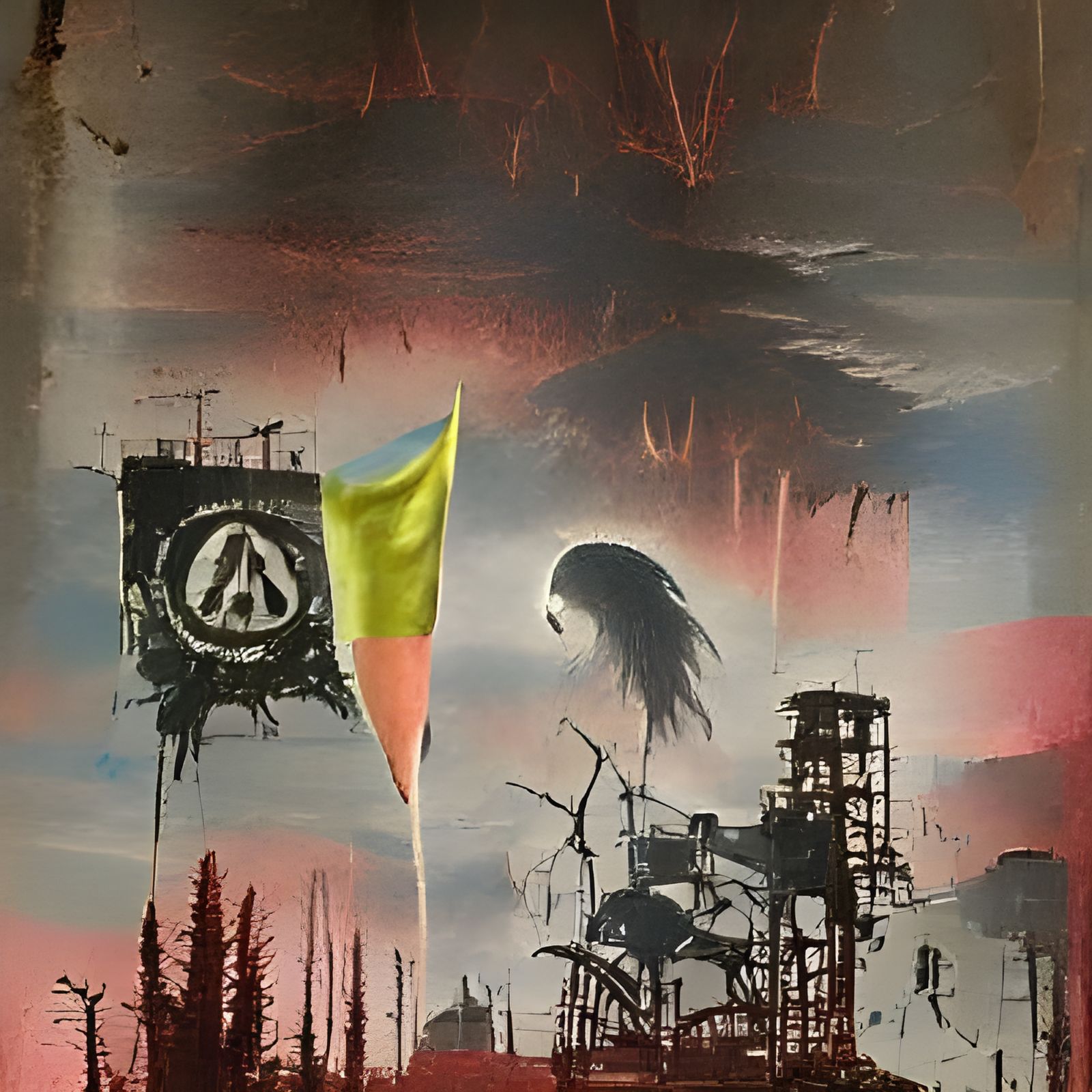 Post-Apocalyptic Flag Concert Poster Art