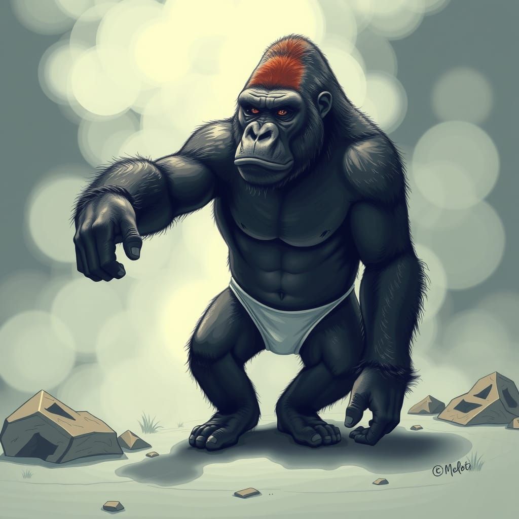 Gorilla Amusingly Pictured Wearing Underwear