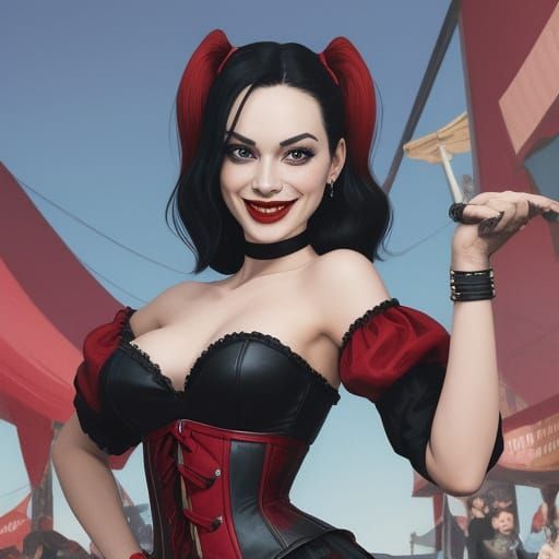 Harley Quinn in Bold Carnival Colors