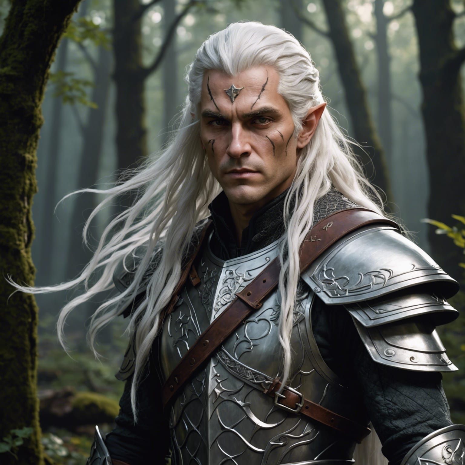 Fey Lord Warlock/Ranger in Detailed Armor