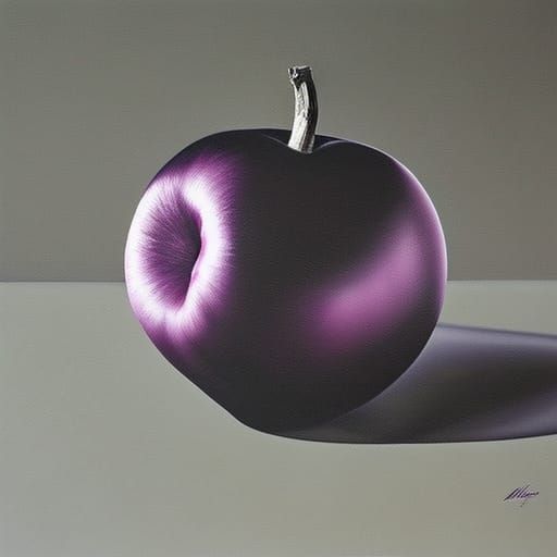 Hyperrealistic Purple Apple: The Last of Its Kind