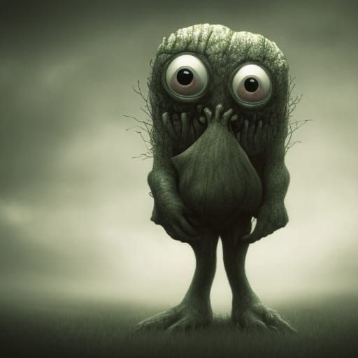 Friendly Monster in Hyperdetailed Digital Art