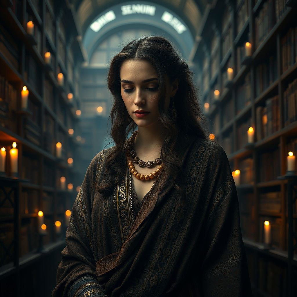 Hypatia of Alexandria in Contemplation: Digital Painting