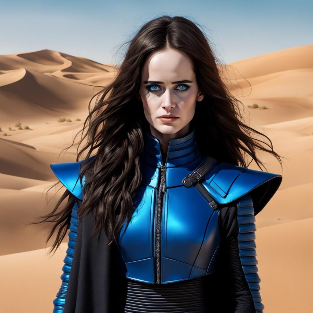 Fremen Posing in Arrakis Dunes: Hyperrealistic Digital Photo...