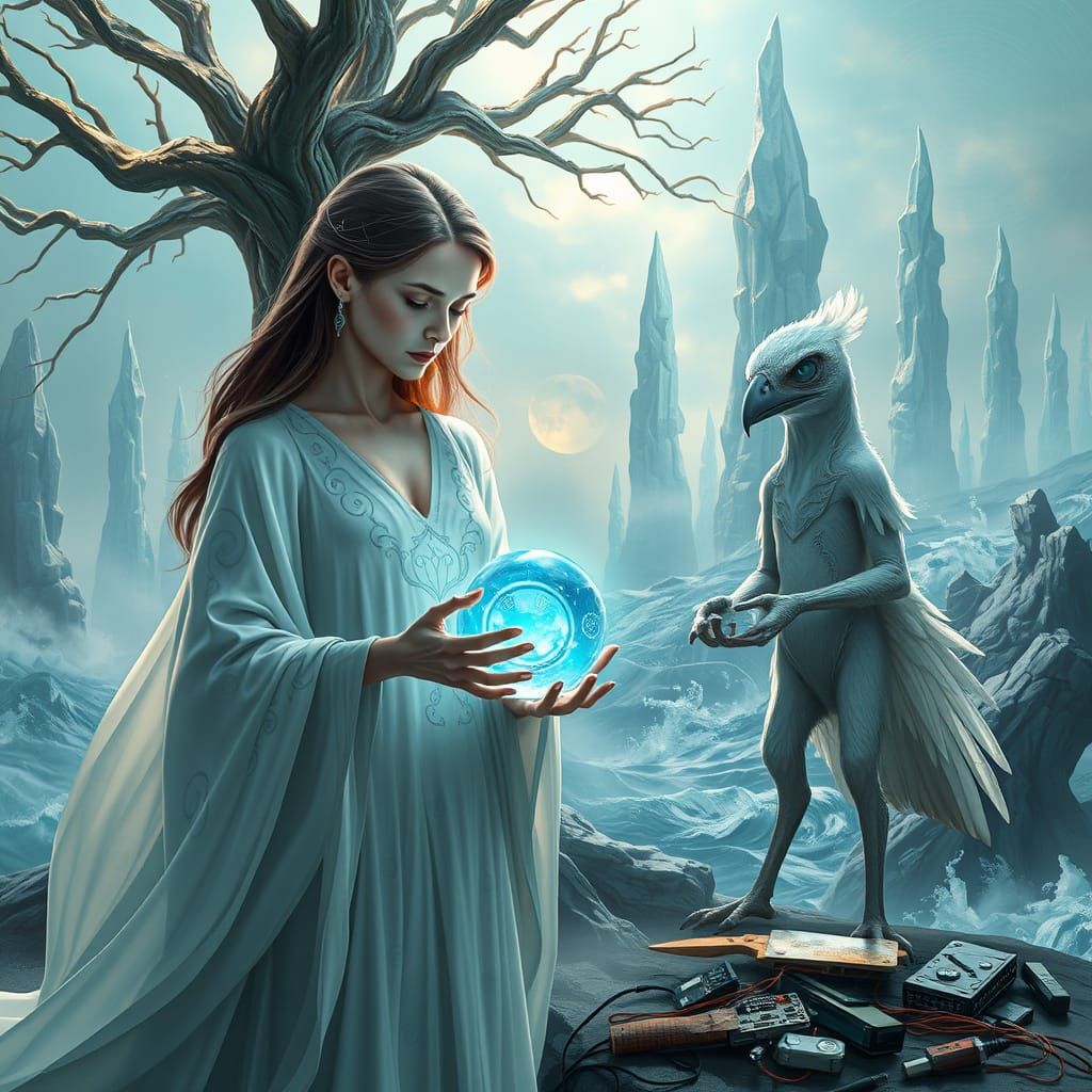 Mystical Star Trek Woman in Ethereal Aura with Ancient Tree ...