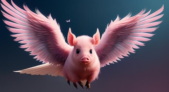 Flying Pigs with Wings: Surreal Digital Art