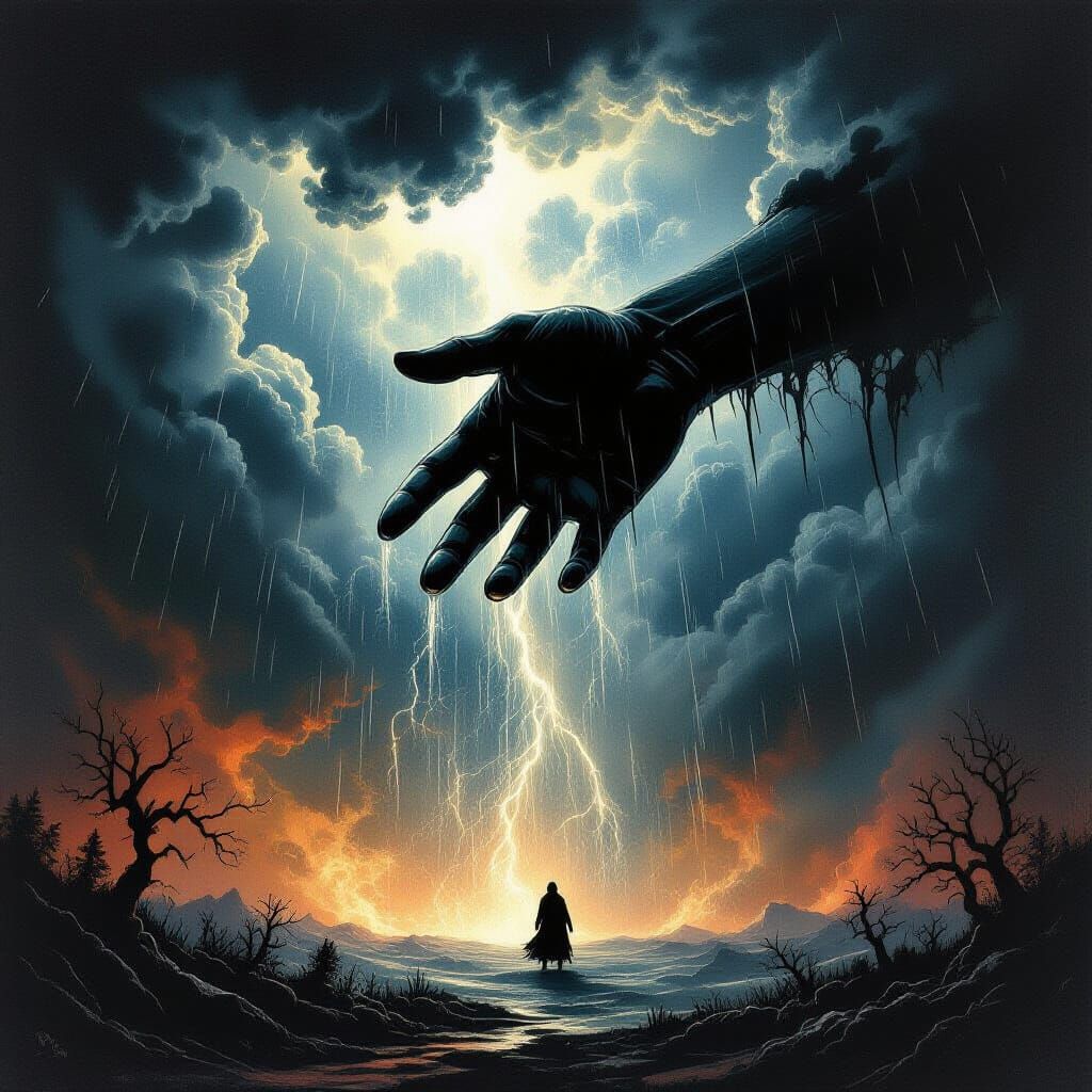 God's Hand Unleashes Storm in Haunting Scene