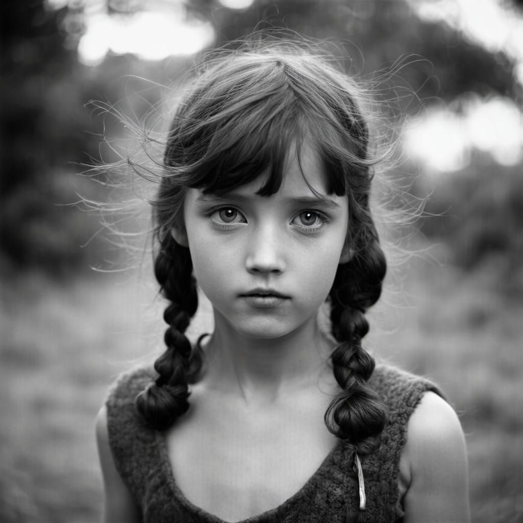 Girl in French Street Art Style