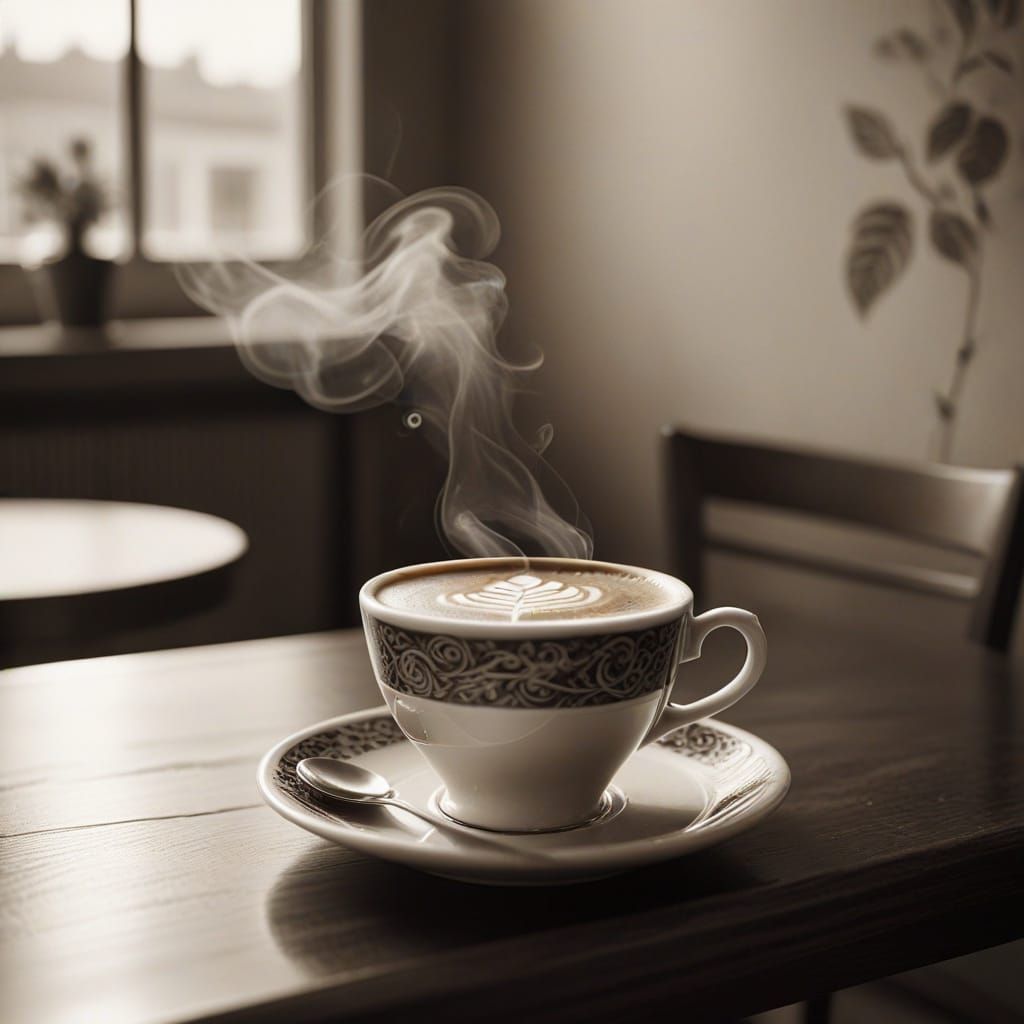 Elegant Sepia Still Life in Film Noir Style