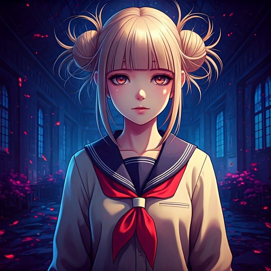 Himiko Toga in School Uniform: Dark Fantasy Anime