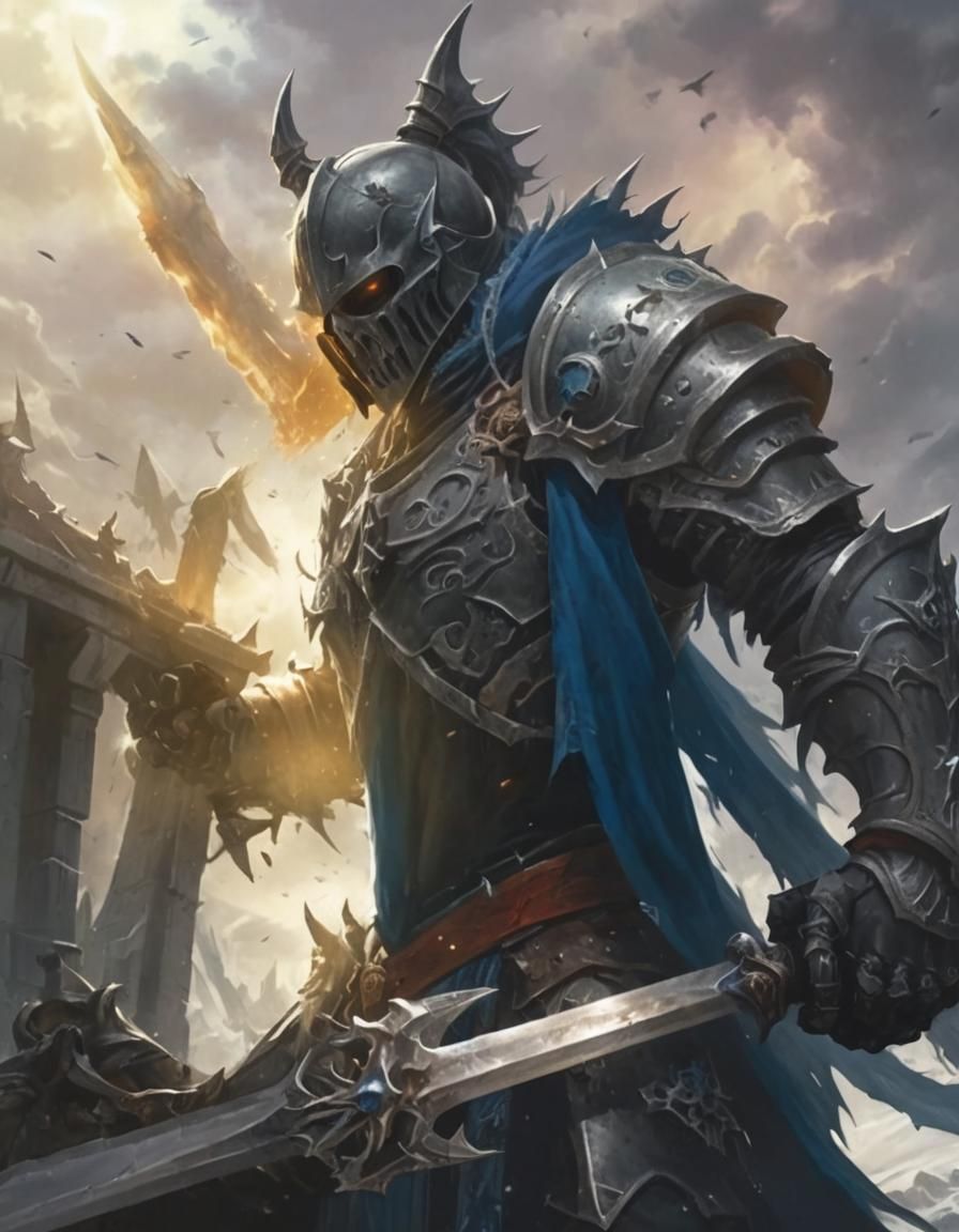 Imposing Death Knight Digital Rendering