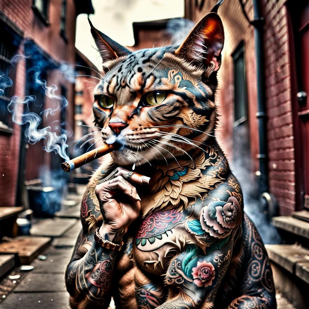 Toughest meanest cat around 🐈