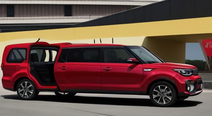 Blood Red Kia Soul Party Limousine Conversion