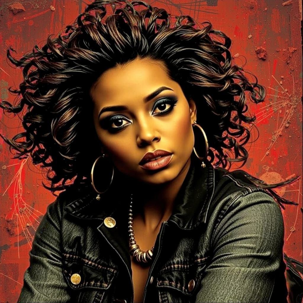 Abstract Swirling Forms in Intense Red Hues