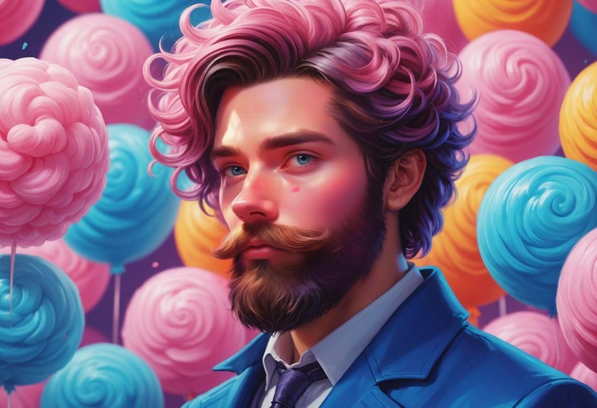 Cotton Candy Beard: Fantasy Art Masterpiece