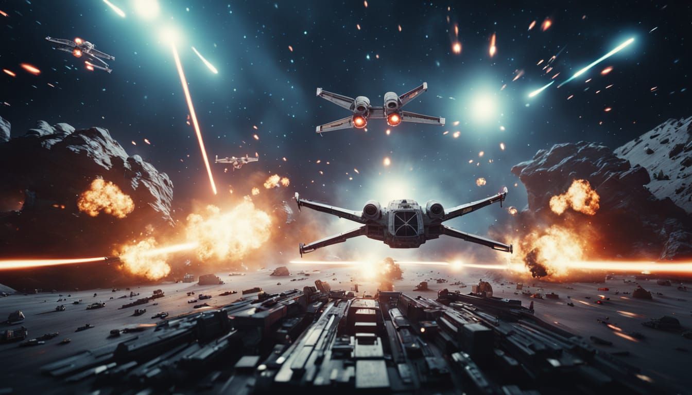 Epic Space Battle in a Star Wars Galaxy
