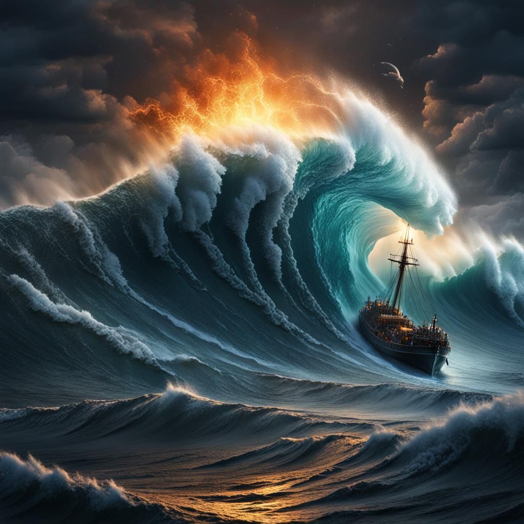 Poseidon Emerges from Nazaré Wave