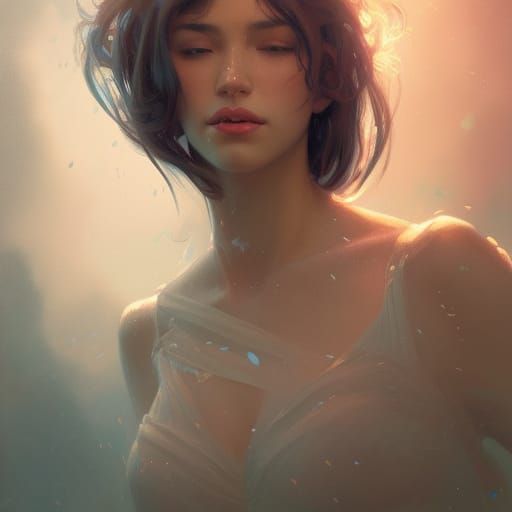 Dreamy Portrait in Hyperdetailed Digital Art Style