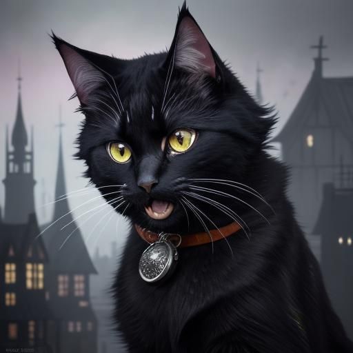 Jiji in Bakery Shop: Studio Ghibli Style