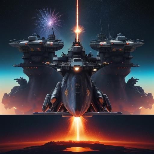 Battleship Yamato's Anti-Aircraft Guns in Space Opera