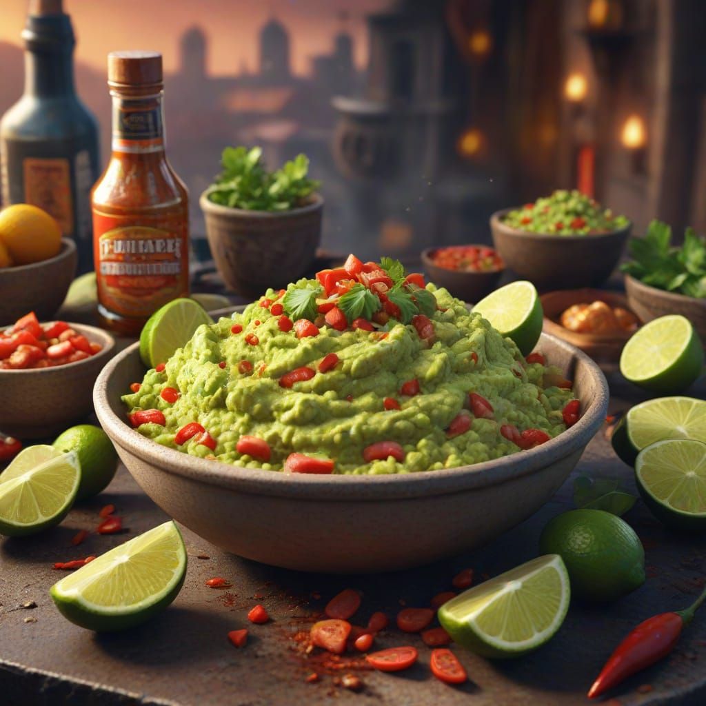 National Spicy Guacamole Day Matte Painting