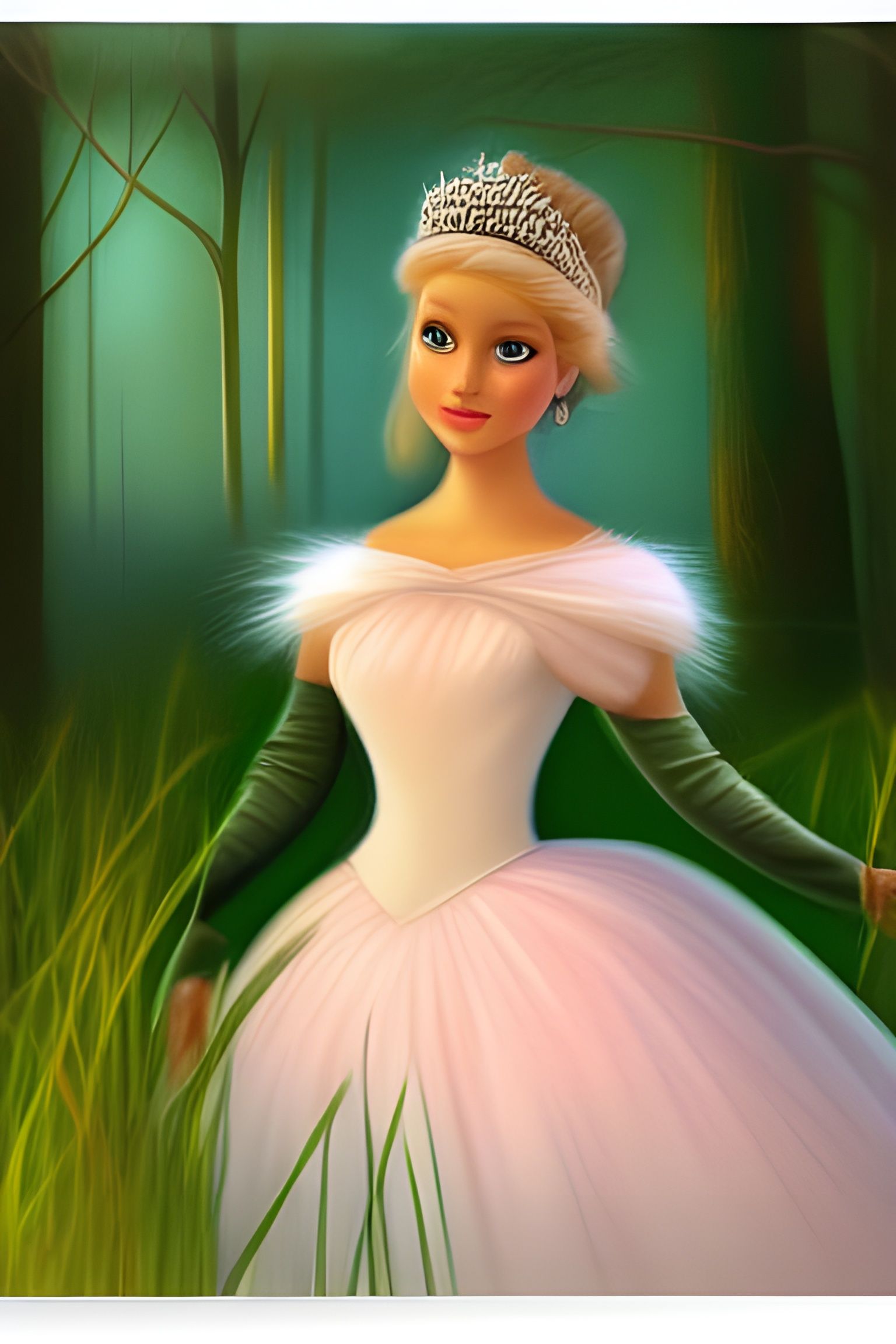 Beautiful Princess in Pre-Raphaelite Style