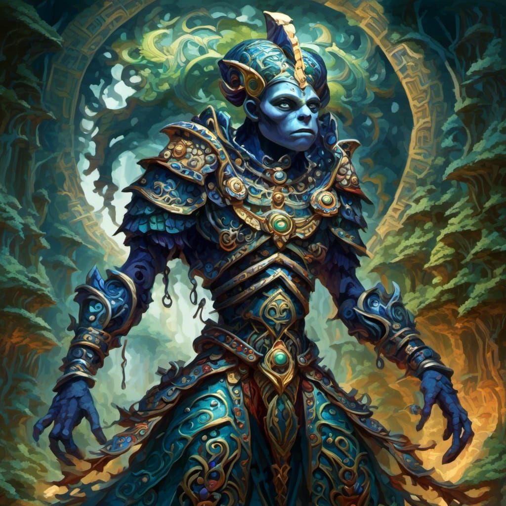 Colorful Zentangle Bridge in Fine Art Style