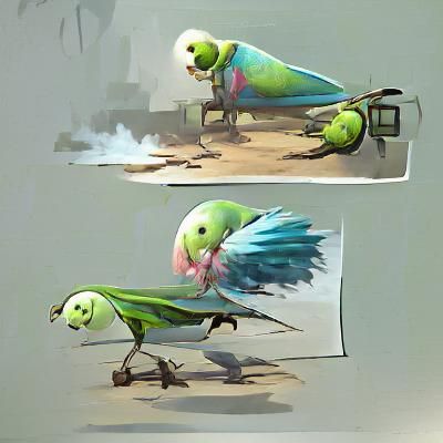 Mischievous Parakeet Concept Art