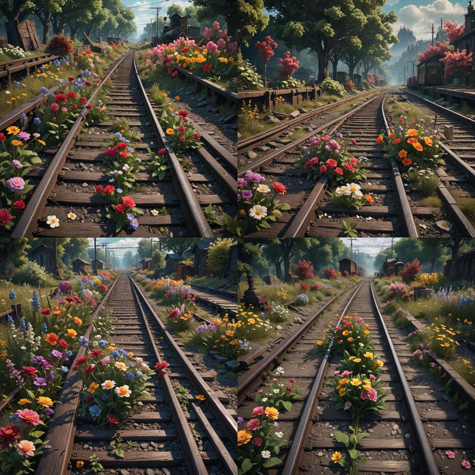 19th Century Railroad in Detailed Matte Painting