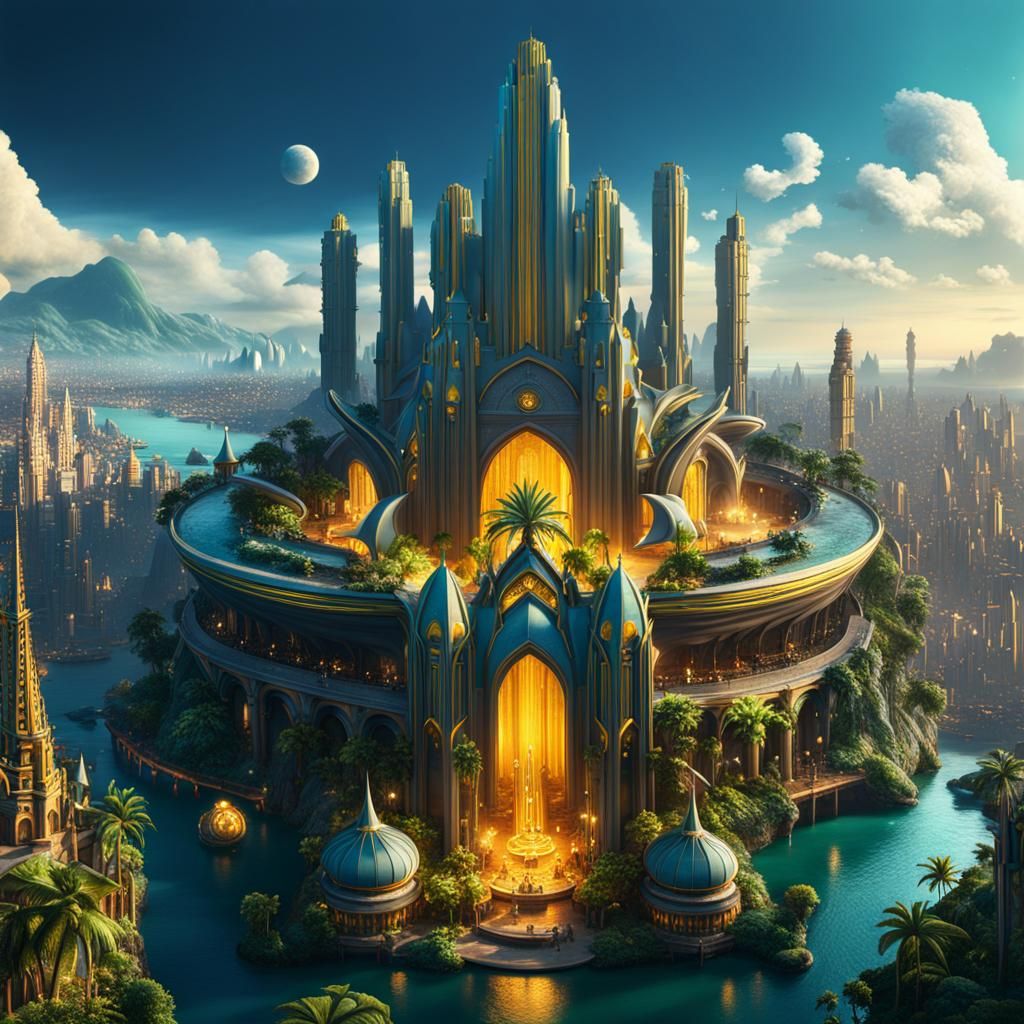 Utopian City Where Bananas Rule: Fantasy Concept Art